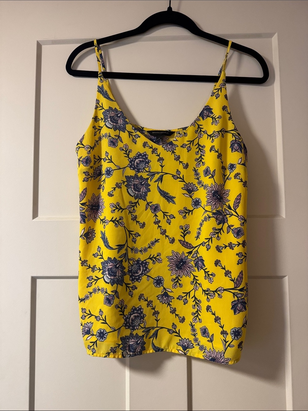 Banana Republic Yellow Floral Spaghetti-Strap Camisole
